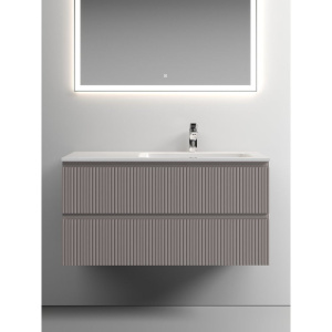 Купить Тумба с раковиной Sancos Snob T 100 см, R, doha soft в Москве с доставкой Тумба с раковиной Sancos Snob T 100 см, R, doha soft