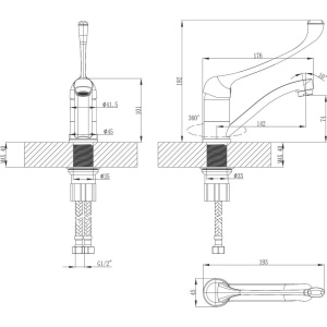 Смеситель для раковины Lemark Project LM4637C
