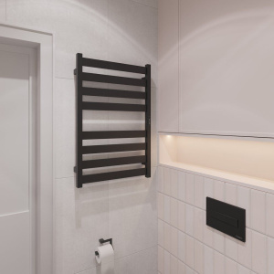 Купить Полотенцесушитель электрический EWRIKA Пенелопа G 80х50, черный в Москве с доставкой Полотенцесушитель электрический EWRIKA Пенелопа G 80х50, черный