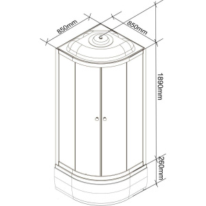 Купить Душевая кабина Parly Classic CM86 85х85, с поддоном в Москве с доставкой Душевая кабина Parly Classic CM86 85х85, с поддоном