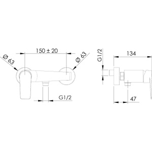 Смеситель для душа Remer Dream D33