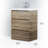 Тумба с раковиной AM.PM Gem S 60 напольная, светлый дуб