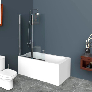 Купить Шторка на ванну BelBagno Uno V-2-100/150-C-Cr стекло прозрачное в Москве с доставкой Шторка на ванну BelBagno Uno V-2-100/150-C-Cr стекло прозрачное