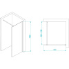 Душевая перегородка RGW Walk In WA-002B 60х195, профиль черный
