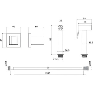 Гигиенический душ Aquatek AQ2053MB черный