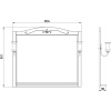 Зеркало ASB-Woodline Салерно 105 орех антикварный, с подсветкой и полкой