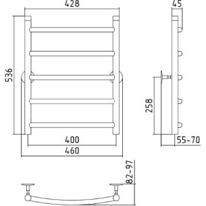 Купить Полотенцесушитель водяной Стилье Универсал-50 60x40 в Москве с доставкой Полотенцесушитель водяной Стилье Универсал-50 60x40