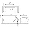 Акриловая ванна Jacob Delafon Sofa 150x70 см, с каркасом
