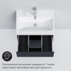 Тумба с раковиной AM.PM Gem 60 графит матовый, подвесная