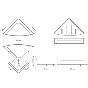 Полка Bemeta Cytro 102208272 для душа, угловая