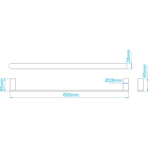 Купить Полотенцедержатель Mediclinics Aura AI1313C bright finish в Москве с доставкой Полотенцедержатель Mediclinics Aura AI1313C bright finish