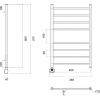 Полотенцесушитель электрический Domoterm Медея П8 40x80 EL, хром, L