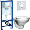 Комплект Унитаз подвесной Roca Mateo + Крышка DIWO Матео 0346 с микролифтом + Инсталляция Grohe Rapid SL 38772001 3 в 1 с кнопкой смыва + Шумоизоляция