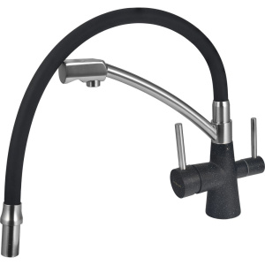 Смеситель для кухни Wisent W4855-25-2 оникс, черный