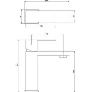Смеситель для раковины Haiba HB803-2 HB10803-2