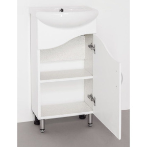 Тумба с раковиной Style Line Эко Волна №2 40 белая