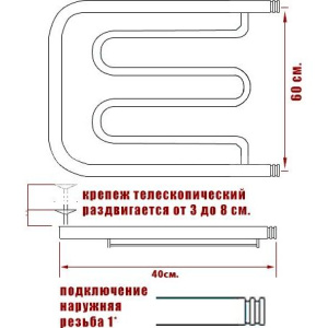 Купить Полотенцесушитель водяной Ника Econ ПМ-1 60/50 в Москве с доставкой Полотенцесушитель водяной Ника Econ ПМ-1 60/50