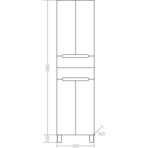 Шкаф-пенал СаНта Лондон 50 напольный