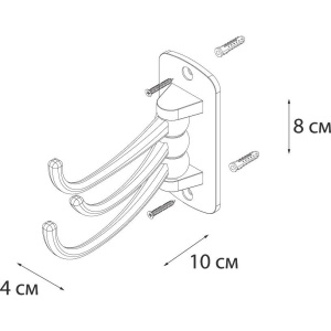 Крючок Fixsen Equipment хром, поворотный, тройной