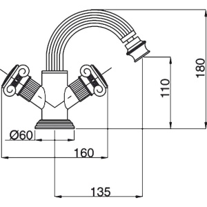Смеситель для биде Cezares Olimp Olimp BS2 03/24 M