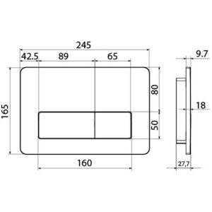 Кнопка смыва IDDIS Unifix UNI41CHi77 хром