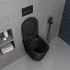 Унитаз подвесной D&K Venice черный, безободковый, с микролифтом