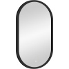 Зеркало DIWO Казань 45 черное, с подсветкой, овальное, в стиле лофт, сенсорное управление