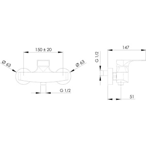 Смеситель для душа Remer Class Line L31