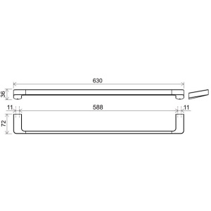 Полотенцедержатель Ravak 10° X07P561 черный