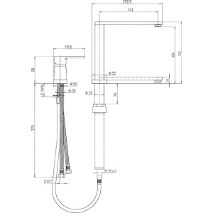 Смеситель для кухни Paini Arena 92CR569/5822FKM