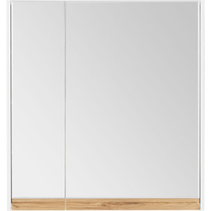 Купить Зеркало-шкаф STWORKI Стокгольм 80 навесное, белое, под дерево, квадратное в Москве с доставкой Зеркало-шкаф STWORKI Стокгольм 80 навесное, белое, под дерево, квадратное