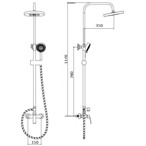 Душевая стойка BOCH MANN Junior Black BM8576 черная