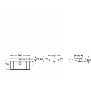 Раковина мебельная Roca Ona 80 ZRU9307562 белая