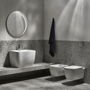 Унитаз подвесной Simas Henges HE 18 bia безободковый, с микролифтом, белый глянец