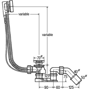 Купить Слив-перелив для ванны Viega Simplex 285357 в Москве с доставкой Слив-перелив для ванны Viega Simplex 285357
