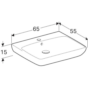 Раковина подвесная Geberit Renova Nr.1 65 500.292.01.1 белая