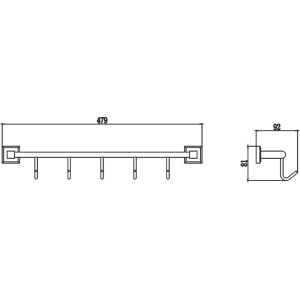 Купить Крючок Savol 95 S-009575 50 см в Москве с доставкой Крючок Savol 95 S-009575 50 см