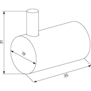 Крючок IDDIS Petite PET2SB3i41 черный матовый