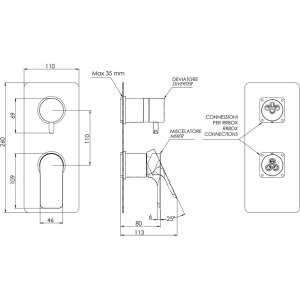Смеситель для ванны с душем Remer Infinity I93KBBO белый матовый
