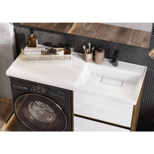 Купить Тумба с раковиной AQUATON Лондри 60 R, дуб рустикальный, белый в Москве с доставкой Тумба с раковиной AQUATON Лондри 60 R, дуб рустикальный, белый