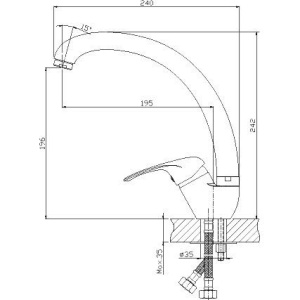Смеситель для кухни Rossinka A A35-25