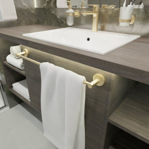 Купить Полотенцедержатель Fixsen Comfort Gold FX-87001 золото сатин в Москве с доставкой Полотенцедержатель Fixsen Comfort Gold FX-87001 золото сатин