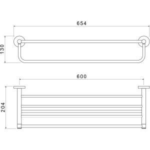 Полка для полотенец Aquatek Европа AQ4115CR хром