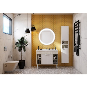 Купить Зеркало круглое AQUATON Анелло 85 с подсветкой в Москве с доставкой Зеркало круглое AQUATON Анелло 85 с подсветкой