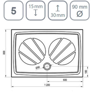 Душевой поддон Ravak Gigant Pro 120x80 XA03G401010BM
