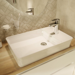 Купить Раковина BOCCHI Sottile 1479-001-0126 глянцевая белая в Москве с доставкой Раковина BOCCHI Sottile 1479-001-0126 глянцевая белая