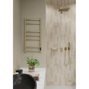 Полотенцесушитель электрический Двин L neo 80х40, матовое золото