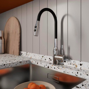 Смеситель для кухни Milardo Meal M01SB2FM05 хром, с гибким изливом