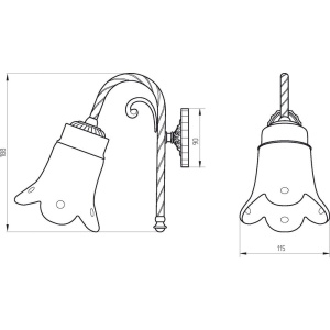 Купить Светильник Migliore Edera 16903 бронза в Москве с доставкой Светильник Migliore Edera 16903 бронза