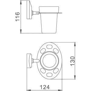 Стакан Haiba HB16 06-1 с держателем зубных щеток